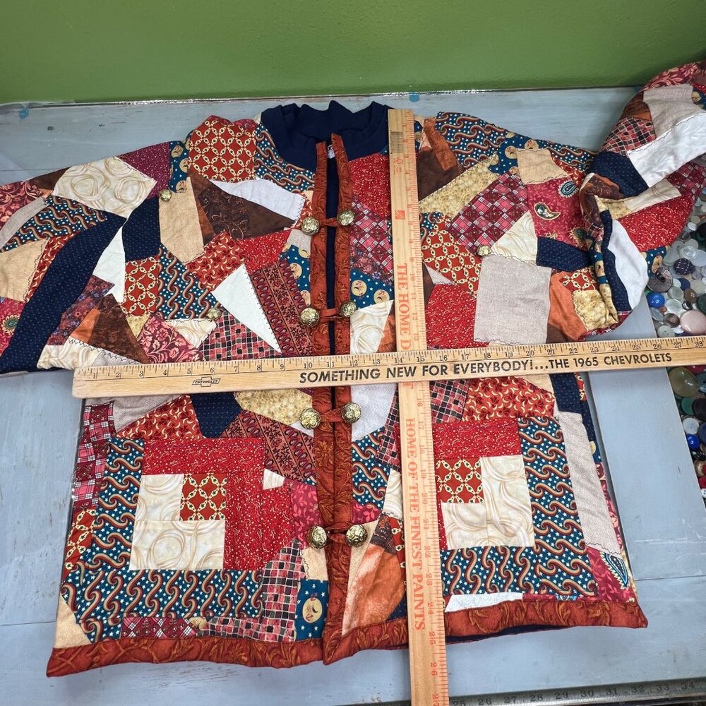 Handmade Jerzees Patchwork Jacket Size Large Vint… - image 5